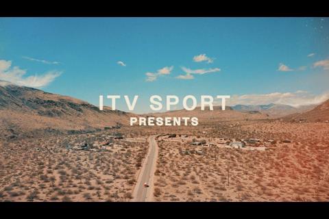 DESERT WIDE SHOT & VAN - ITV PRESENTS